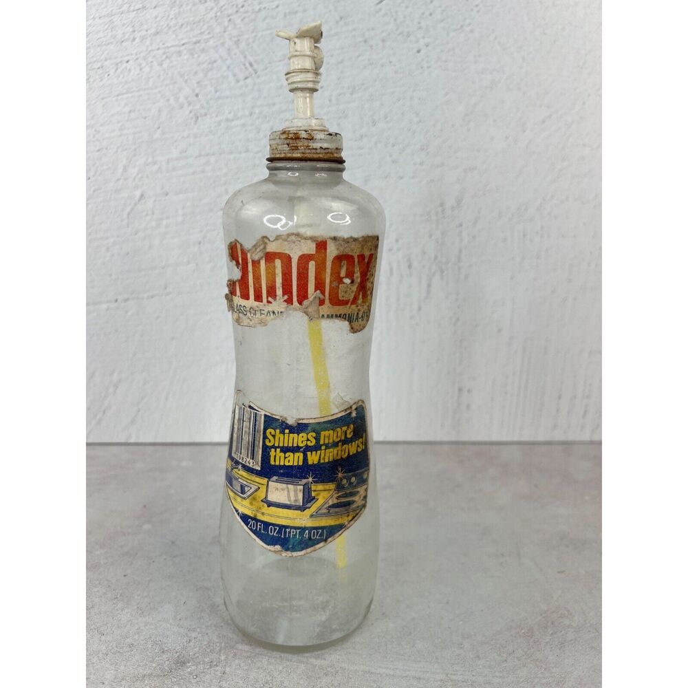 Vintage Windex‎ Glass Cleaner Bottle 20 Fl. Oz. Movie Pop